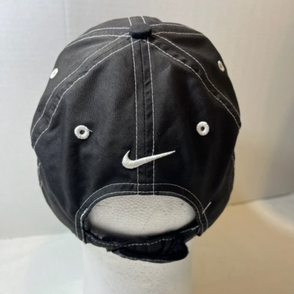 Black w/White Trim Logo NIKEGOLF Cap Hat Adjustable - Picture 2 of 11